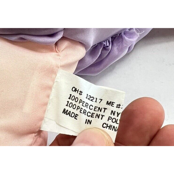 Easter Puffy Lets Cuddle Bunny Rabbit Stuffed Animal Toy 11" Nylon Plush Vintage - Picture 3 of 4